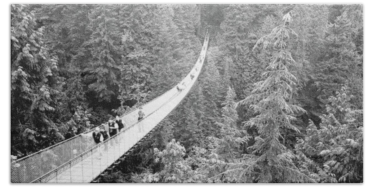 Photography Beach Towel featuring the photograph Capilano Bridge, Suspended Walk #1 by Panoramic Images