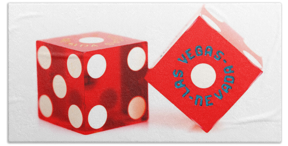 Las Vegas Beach Towel featuring the photograph Colorful Dice by Raul Rodriguez