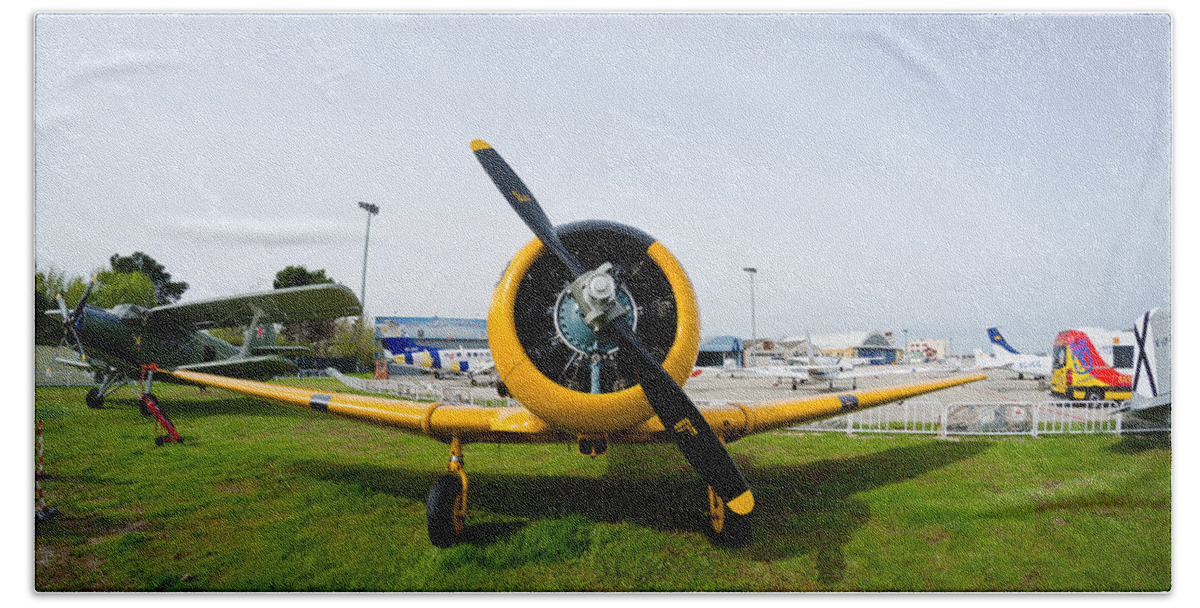 Cuatro Beach Towel featuring the photograph North American T-6 Texan by Pablo Lopez