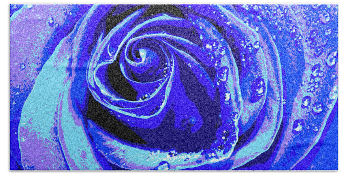 Blue Rose Beach Sheet featuring the photograph Forever In Blue #1 by Krissy Katsimbras