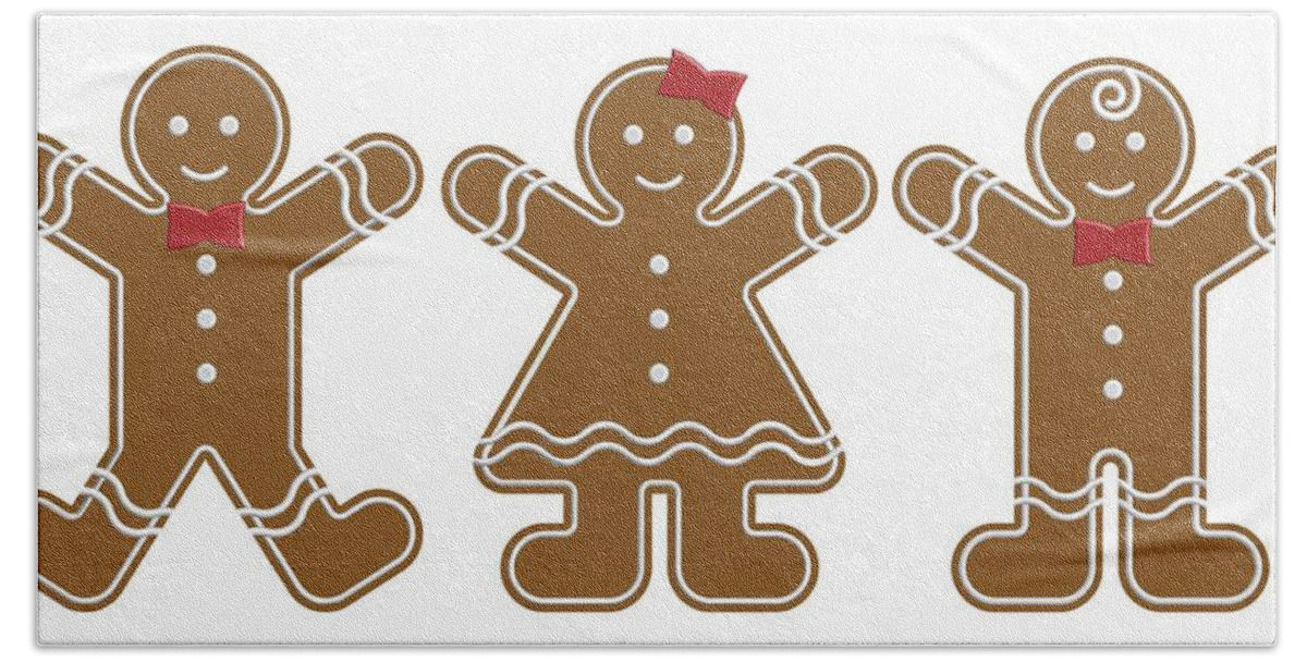 Biscuits Beach Towel featuring the photograph Gingerbread People #1 by Colette Scharf