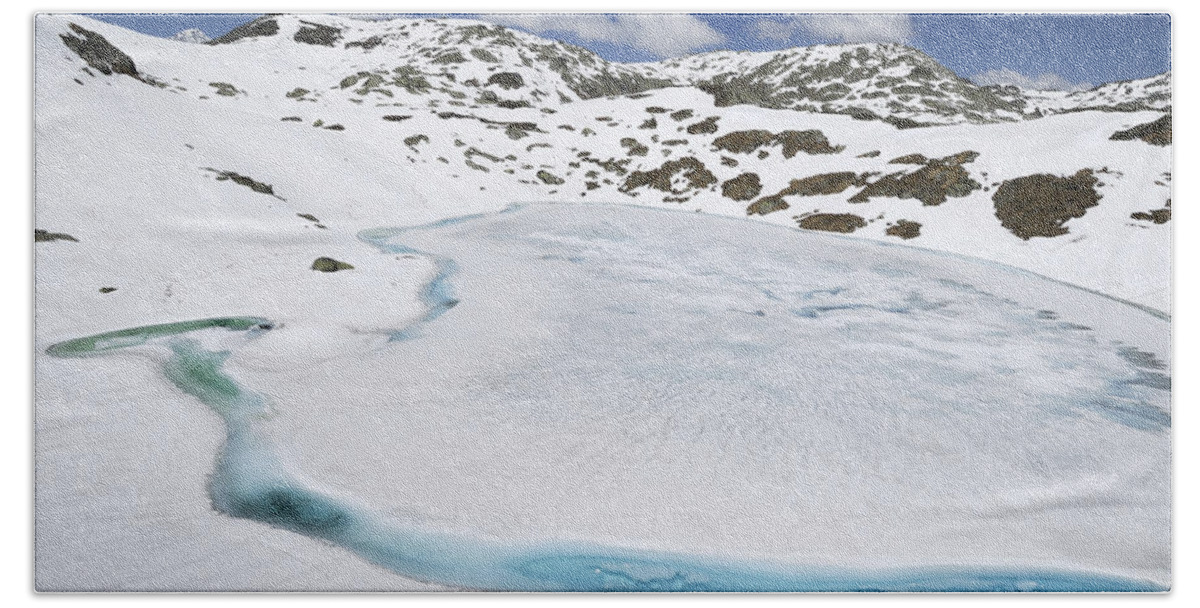 Feb0514 Beach Towel featuring the photograph Gotthard Pass Swiss Alps #1 by Thomas Marent