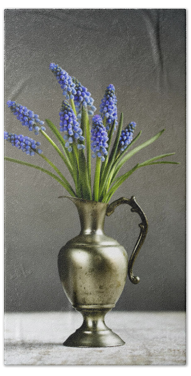 Hyacinth Beach Sheet featuring the photograph Hyacinth Still Life #1 by Nailia Schwarz