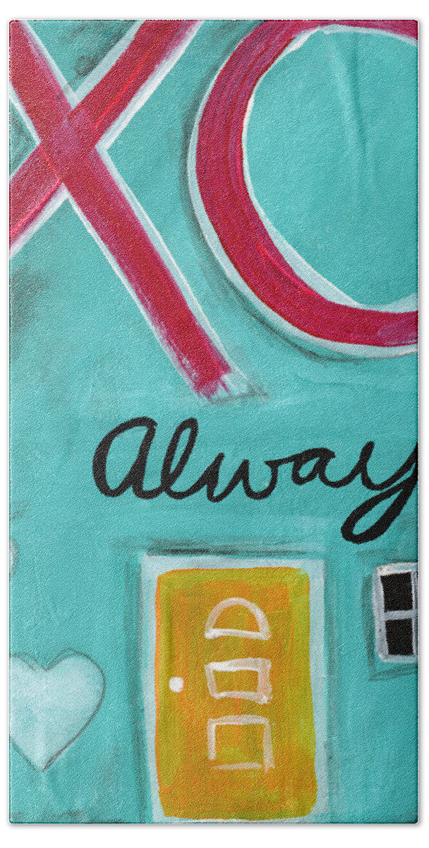 Hugs Beach Towel featuring the painting Love Always #1 by Linda Woods