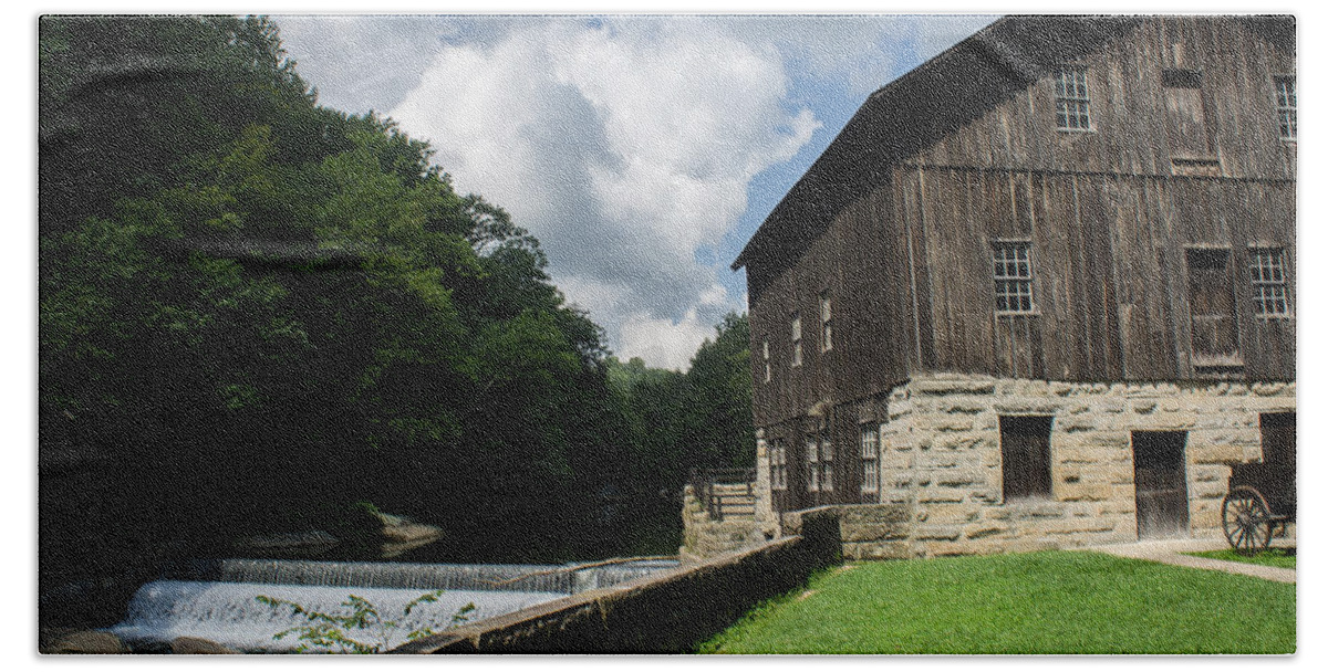 Barn Beach Towel featuring the photograph McConnells Mills #2 by Weir Here And There