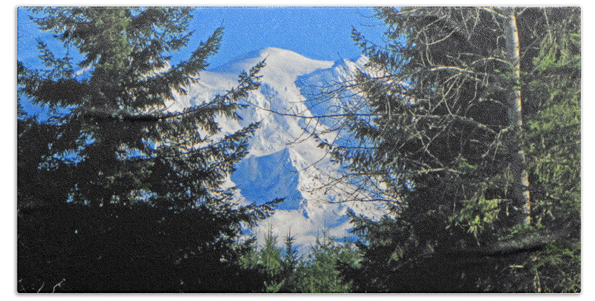 Mountain Beach Sheet featuring the photograph Mt. Rainier I #1 by Tikvah's Hope