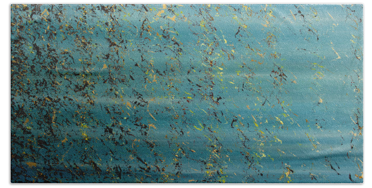 Derek Kaplan Art Beach Towel featuring the painting My Own Sunshine #2 by Derek Kaplan