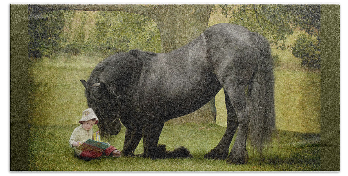Friesian Beach Towel featuring the photograph Once Upon A Time by Fran J Scott