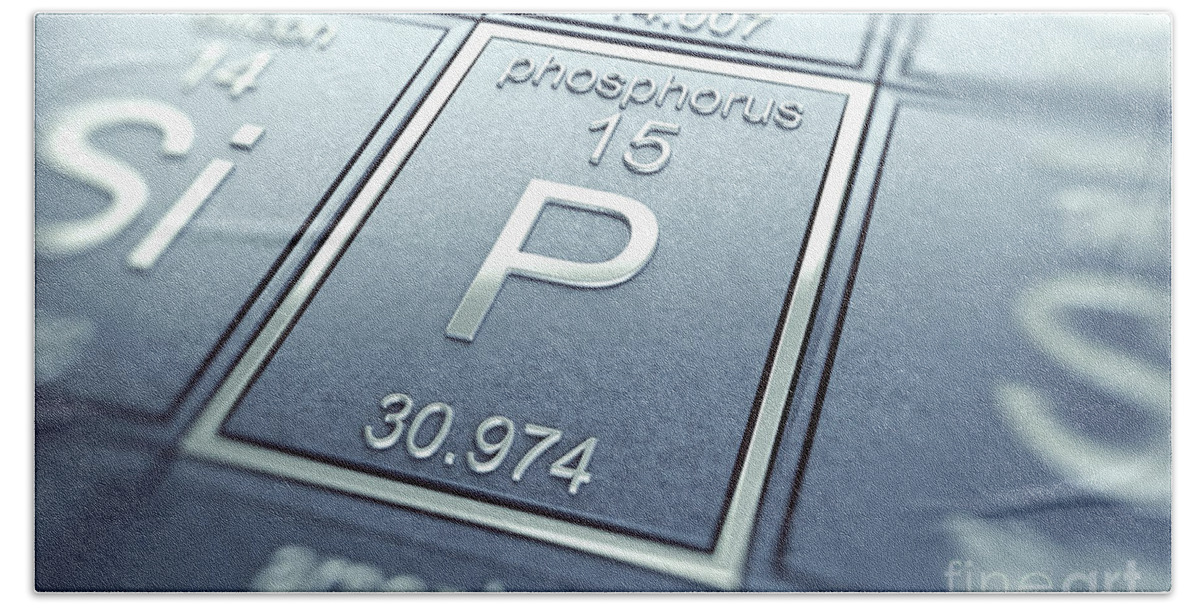 Phosphorus Beach Towel featuring the photograph Phosphorus Chemical Element #1 by Science Picture Co