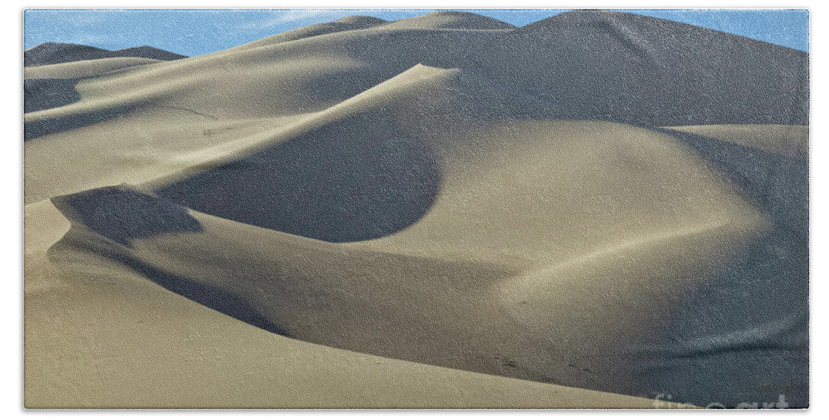 00559255 Beach Towel featuring the photograph Sand Dunes In Death Valley by Yva Momatiuk John Eastcott