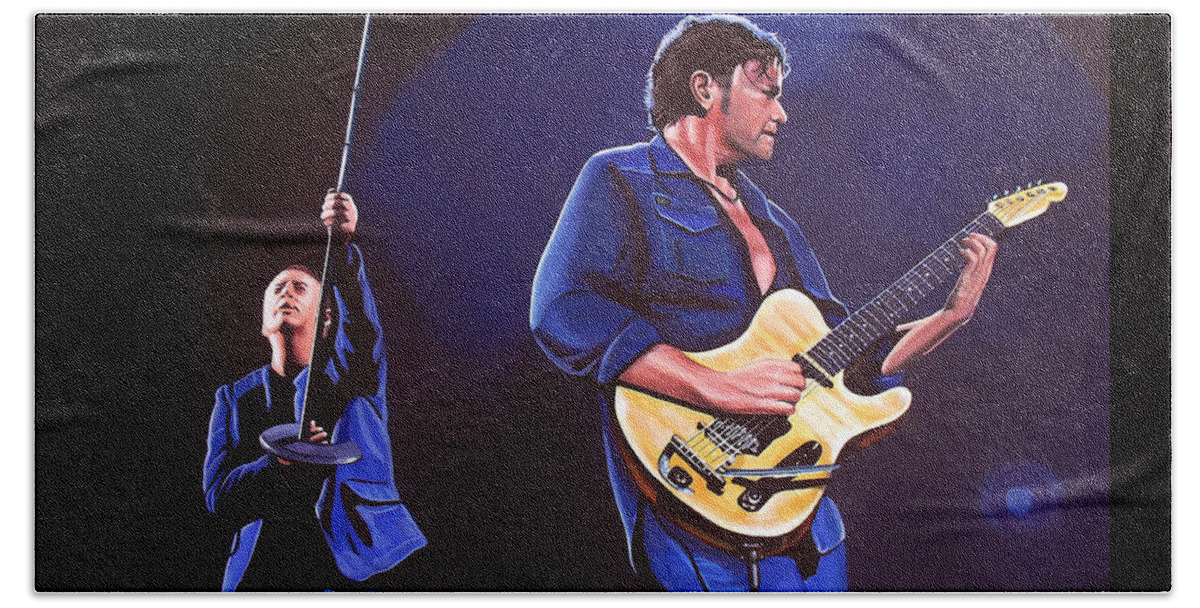 Simple Minds Beach Towel featuring the painting Simple Minds by Paul Meijering