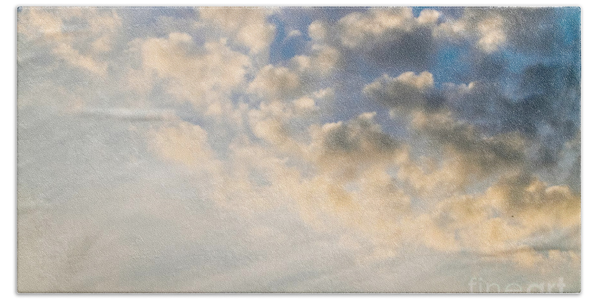 Day Beach Towel featuring the photograph Sky With Clouds #1 by Dan Radi
