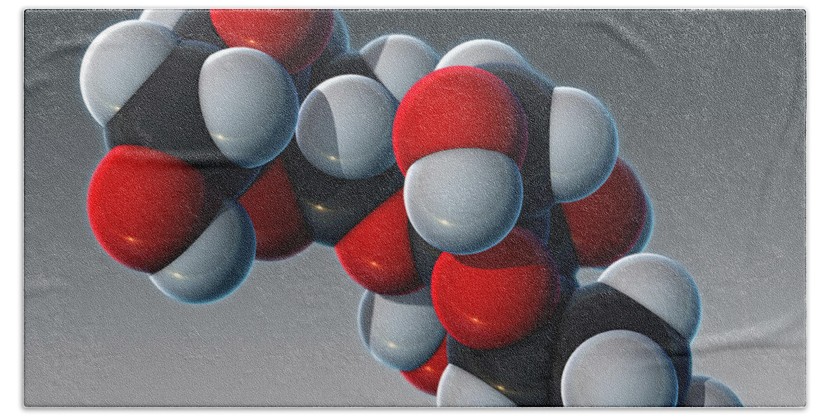 3d Model Beach Towel featuring the photograph Sucrose, Molecular Model #1 by Evan Oto