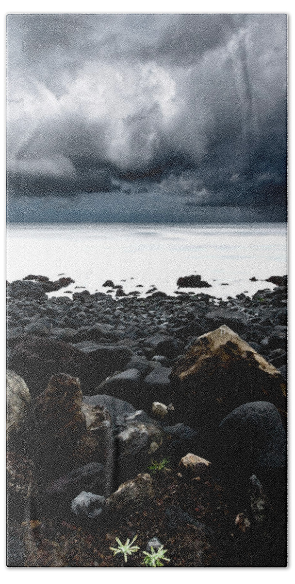 Raw Nature Beach Sheet featuring the photograph The storm #2 by Jorge Maia