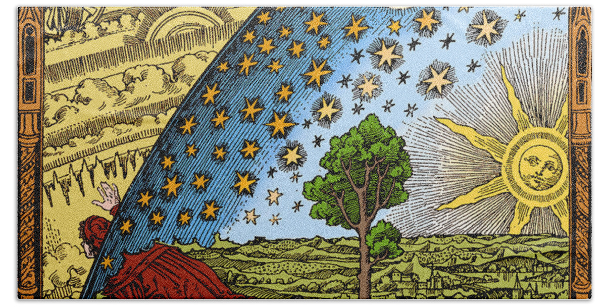 History Beach Towel featuring the drawing Where Heaven And Earth Meet 1888 by Science Source