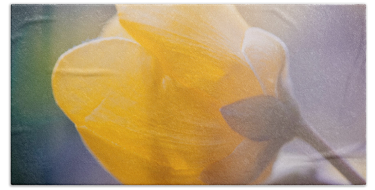 Art Beach Towel featuring the photograph Yellow buttercup flower #1 by U Schade