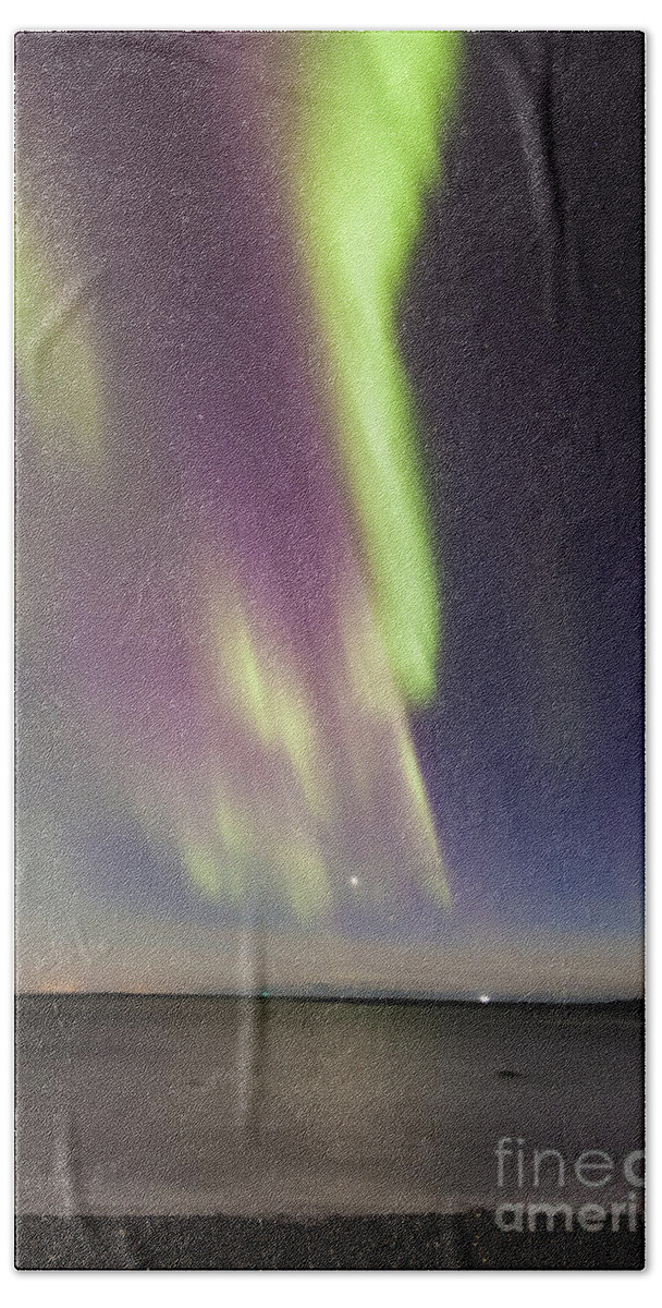 Northern Lights Beach Towel featuring the photograph Northern Lights Iceland #11 by Gunnar Orn Arnason