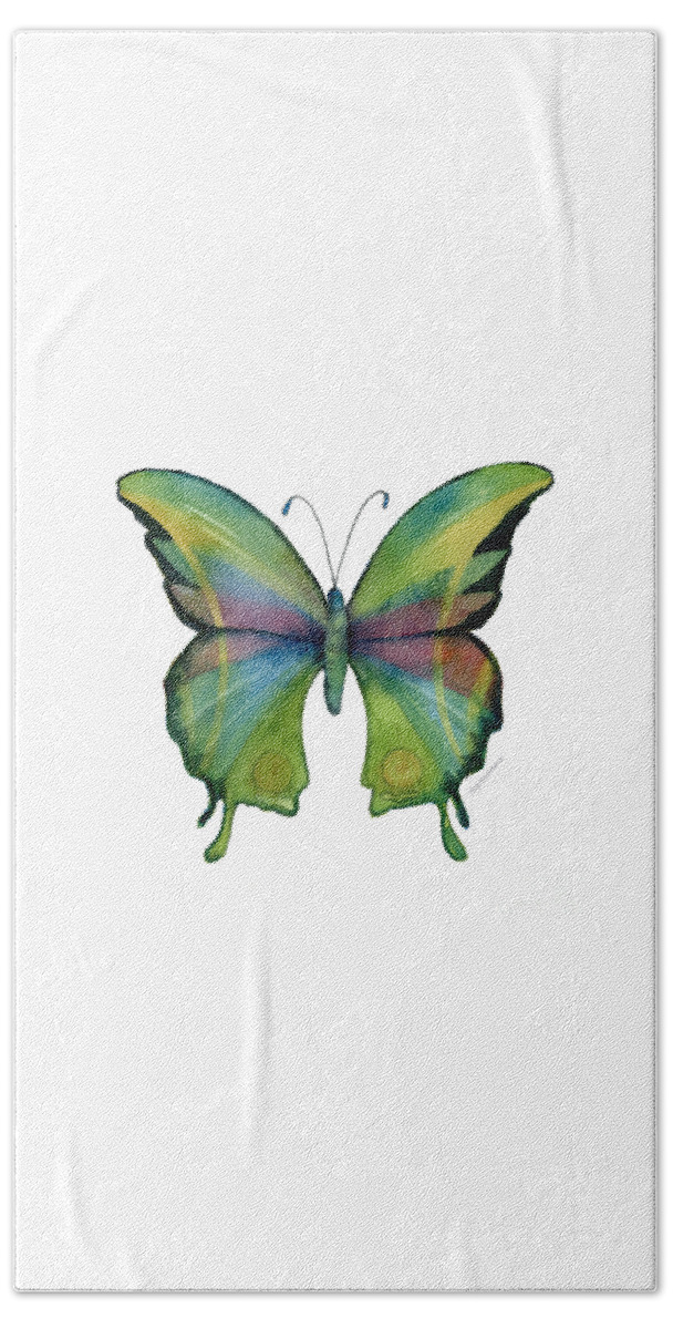 Prism Beach Towel featuring the painting 11 Prism Butterfly by Amy Kirkpatrick