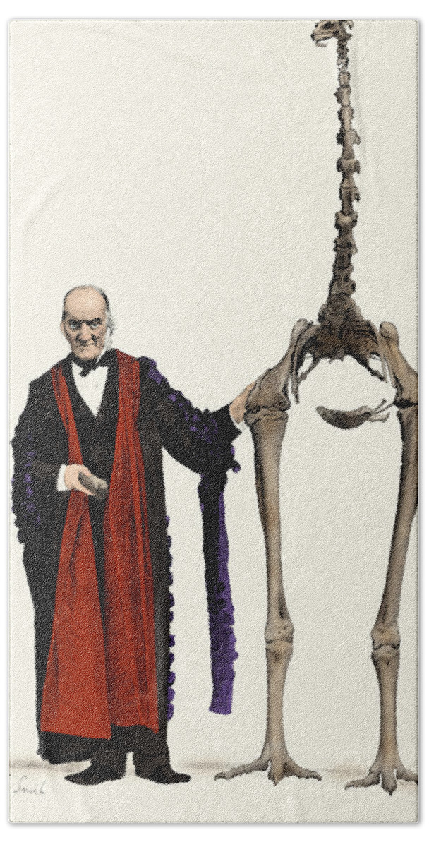 Science Beach Towel featuring the photograph Richard Owen, English Paleontologist #13 by Science Source