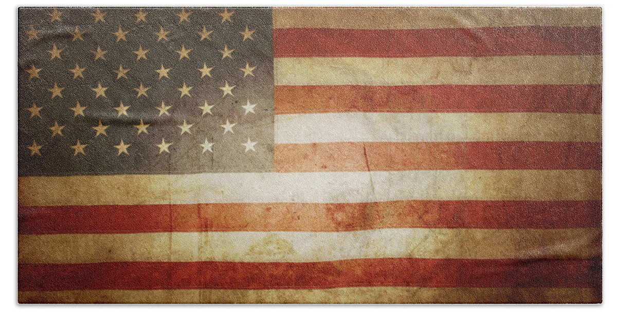 Flag Beach Towel featuring the photograph American flag 69 by Les Cunliffe