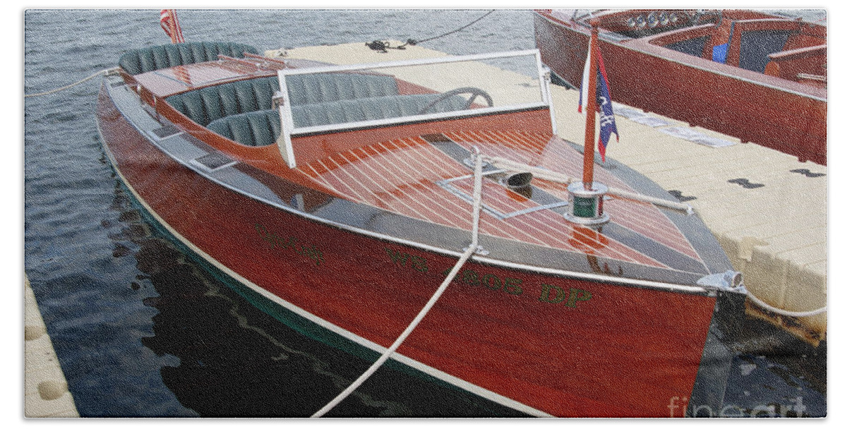 Boat Beach Towel featuring the photograph 1930 Chris Craft by Neil Zimmerman