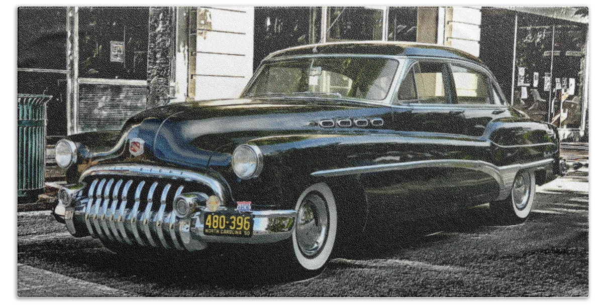 Victor Montgomery Beach Towel featuring the photograph 1950 Buick by Vic Montgomery