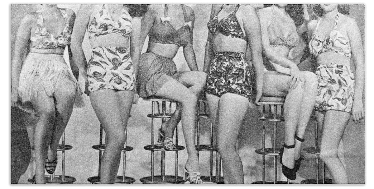 1950s Bathing Suits Beach Towel by Underwood Archives - Pixels
