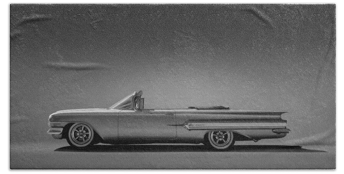 Car Beach Sheet featuring the digital art 1960 Impala Convertible Coupe by Douglas Pittman