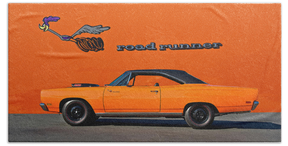 Alloy Beach Towel featuring the photograph 1969 Plymouth Road Runner by Dave Koontz