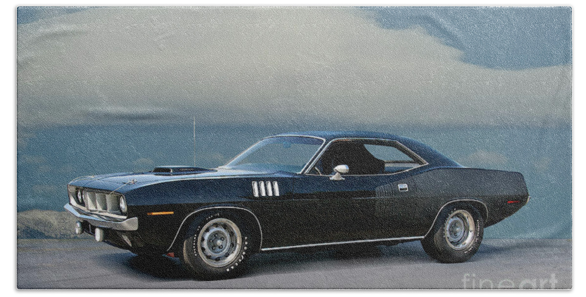 American Beach Towel featuring the photograph 1971 Plymouth Baracuda 'HemiCuda' by Dave Koontz
