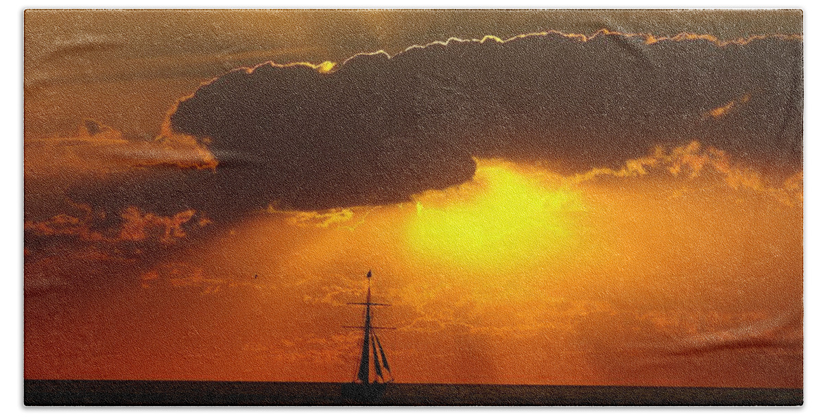 Sails Beach Towel featuring the photograph After the Storm #2 by Randy Pollard