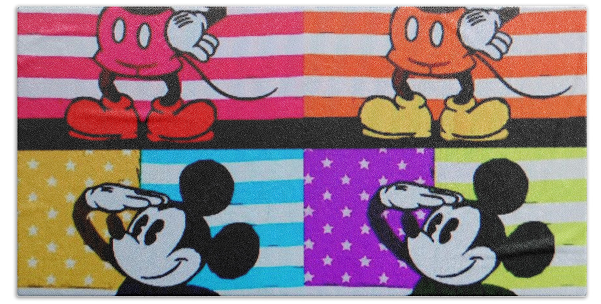 Mickey Mouse Beach Towel featuring the photograph American Mickey #2 by Rob Hans