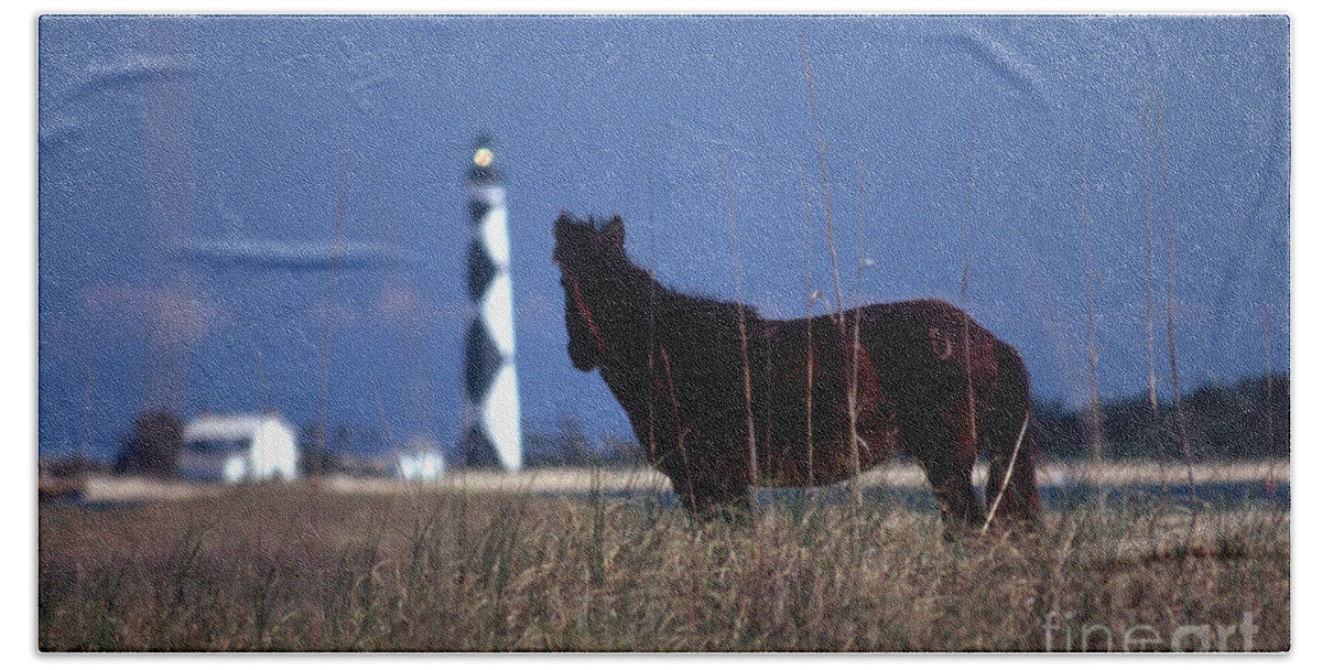 North Carolina Beach Towel featuring the photograph Cape Lookout Lighthouse #2 by Bruce Roberts