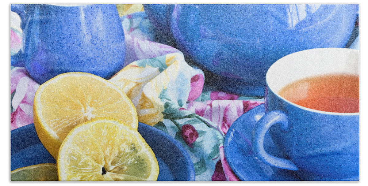 Square Format Beach Towel featuring the photograph Do You Take Lemon? by Theresa Tahara