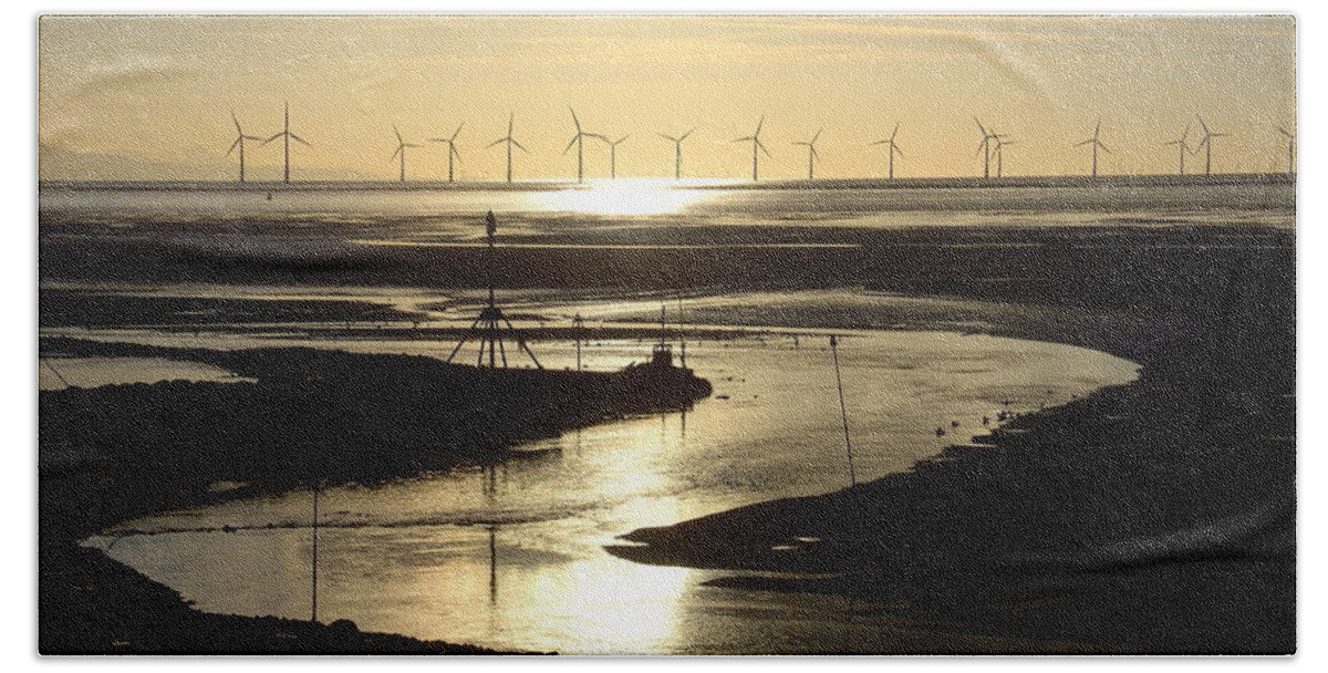 Wind Beach Sheet featuring the photograph Evening Low Tide by Steve Kearns