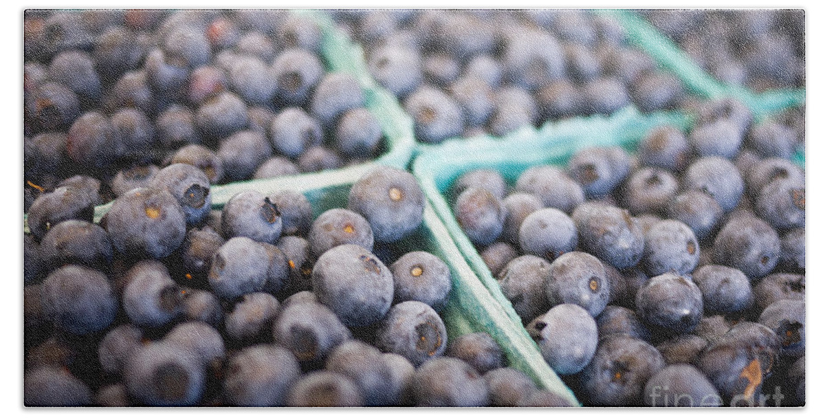 Fruit Beach Towel featuring the photograph Fresh Blueberries #1 by Edward Fielding