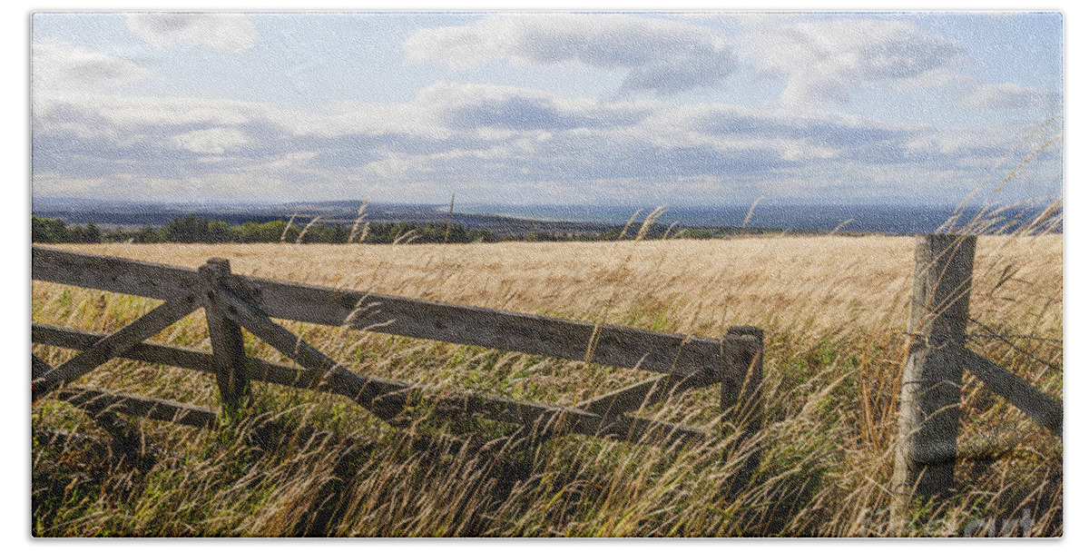 Agriculture Beach Towel featuring the photograph Open Gate #2 by Diane Macdonald
