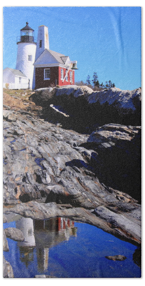 Lighthouse Beach Towel featuring the photograph Reflections #2 by Doug Mills