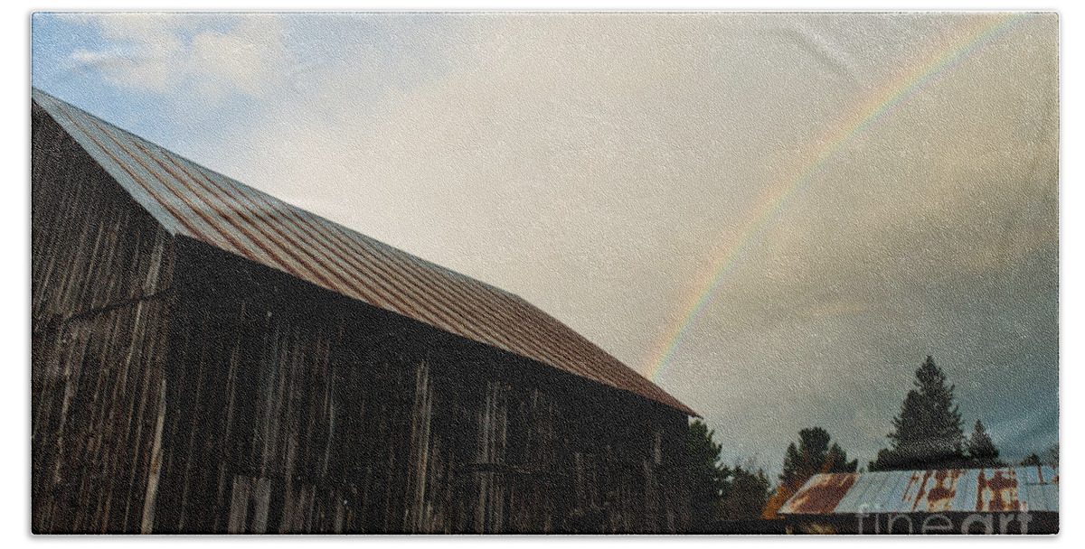 Rainbow Beach Towel featuring the photograph Under the Rainbow #2 by Cheryl Baxter