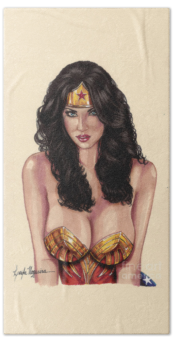 Wonder Woman Beach Towel by Leida Nogueira - Fine Art America