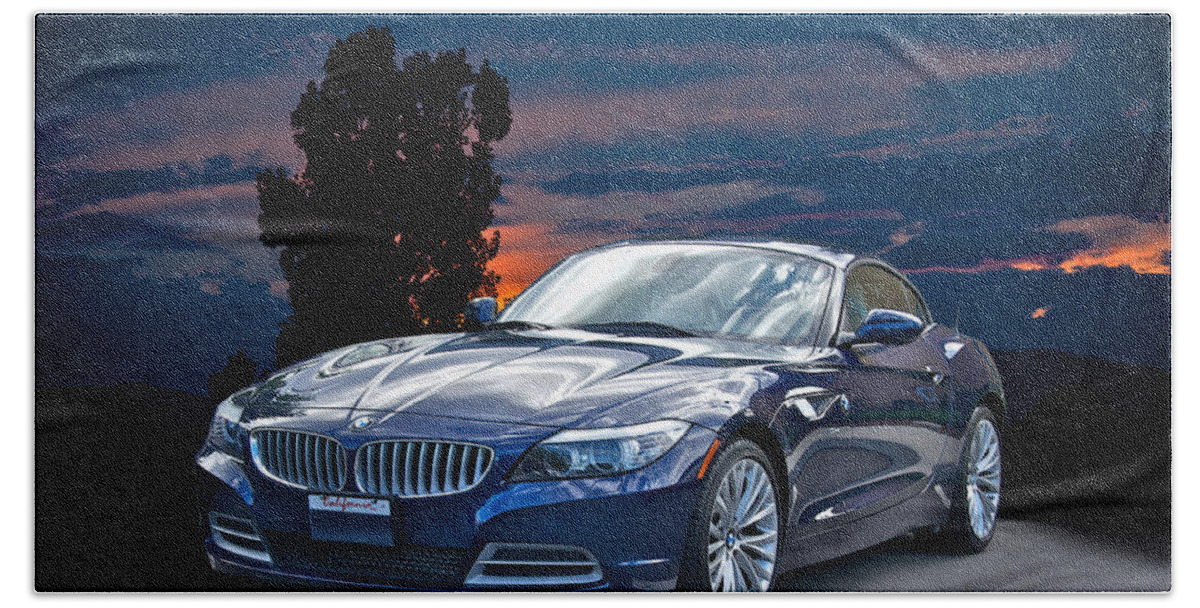 Auto Beach Towel featuring the photograph 2013 Bmw Z4 by Dave Koontz