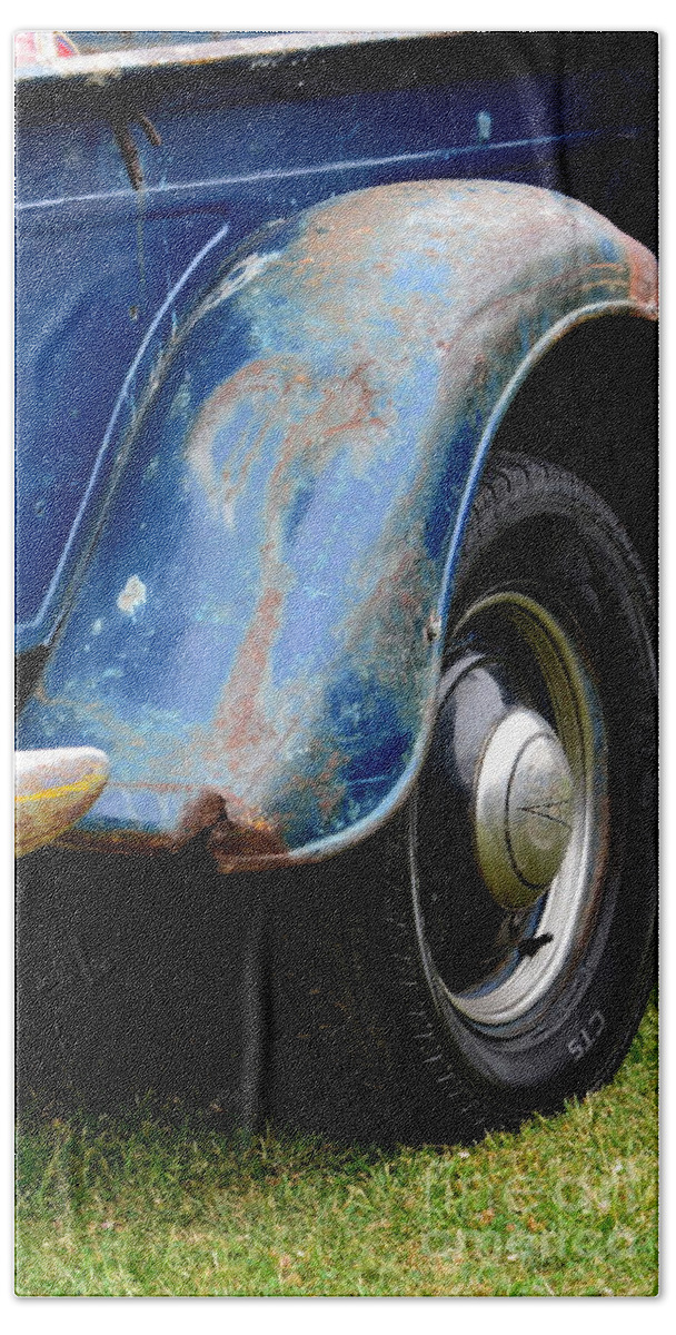 Blue Beach Towel featuring the photograph Terra Nova HS Car Show #21 by Dean Ferreira