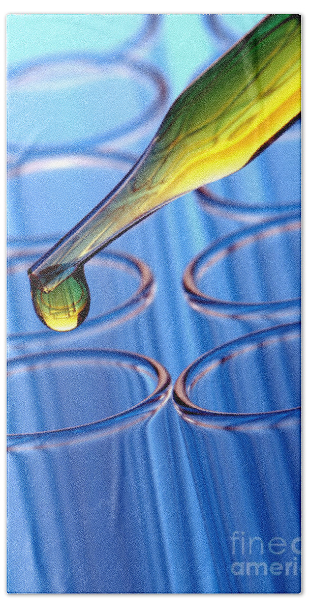 Test Beach Towel featuring the photograph Laboratory Test Tubes in Science Research Lab #22 by Science Research Lab