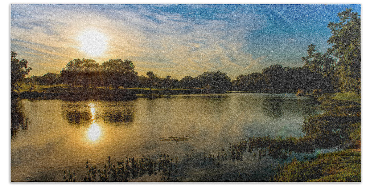 Pond Beach Sheet featuring the photograph Berry Creek pond #3 by John Johnson