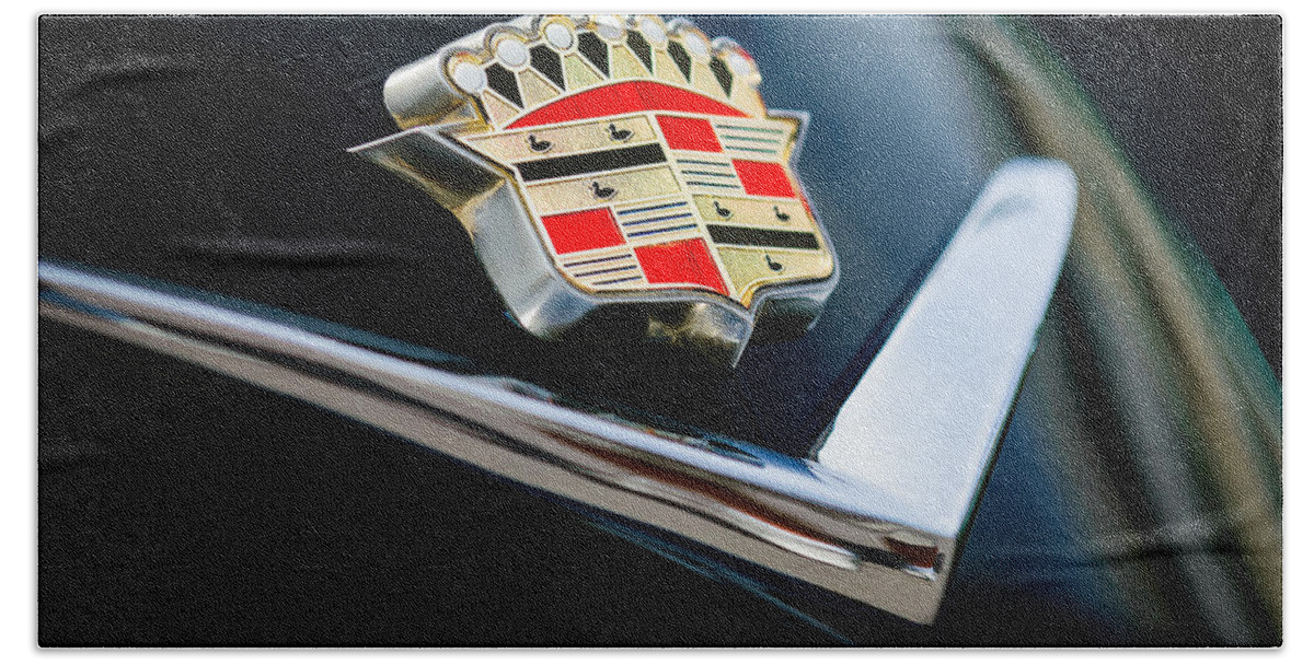 Cadillac Emblem Beach Towel featuring the photograph Cadillac Emblem #3 by Jill Reger