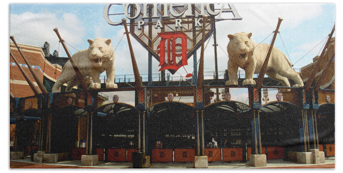 America Beach Towel featuring the photograph Comerica Park - Detroit Tigers #3 by Frank Romeo