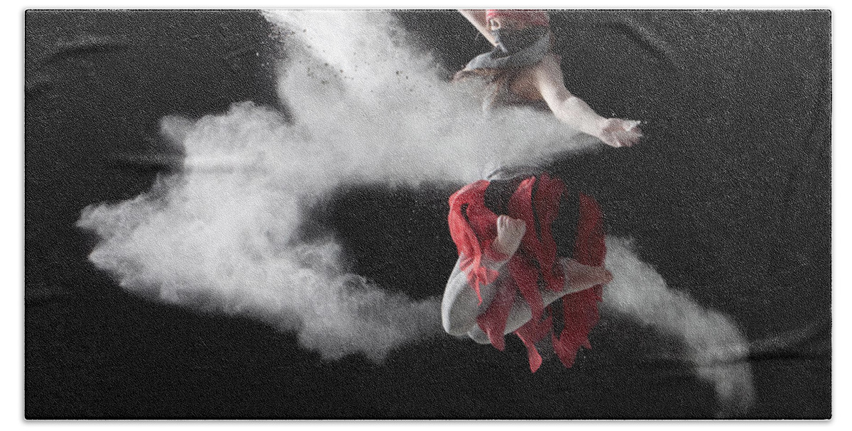 Dancing Beach Towel featuring the photograph Flour Dancer Series #3 by Cindy Singleton