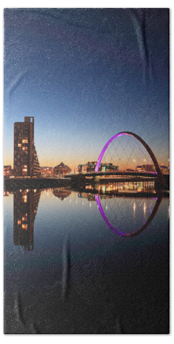 Clyde Arc Beach Towel featuring the photograph Glasgow Clyde Arc #8 by Grant Glendinning