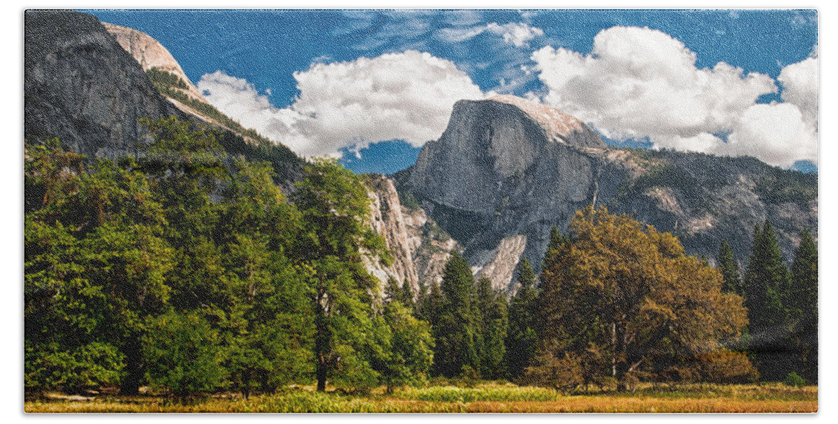 Yosemite Beach Sheet featuring the photograph Half Dome #1 by Cat Connor