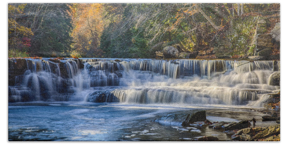 Background Beach Sheet featuring the photograph Squaw Rock - Chagrin River Falls #1 by Jack R Perry